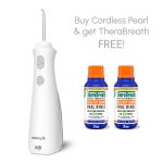 Cordless Pearl Water Flosser + FREE TheraBreath Healthy Gums Oral Rinse!