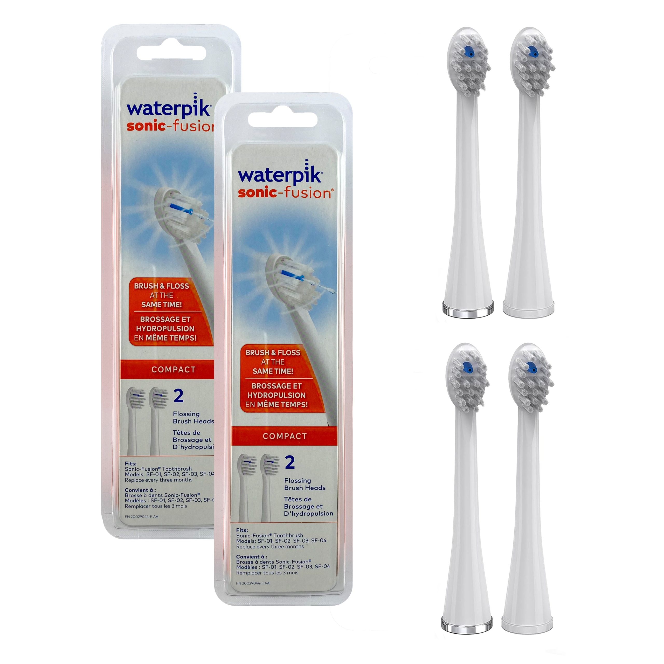 SFRB-2EW-2pack.jpg Sonic-Fusion™ Compact Replacement Flossing Brush Heads (4 pack - 2 per package) - Image 1